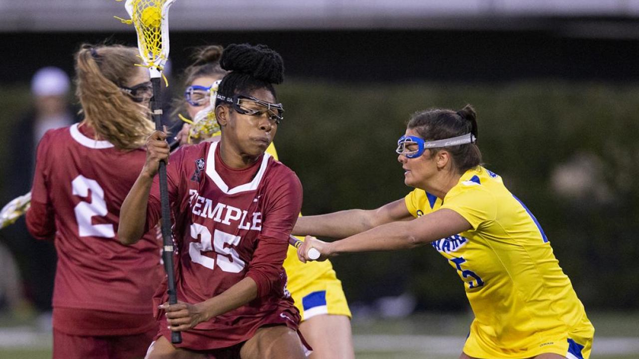 Charessa Crosse had two goals earlier this week against Delaware, including the game-winning tally.