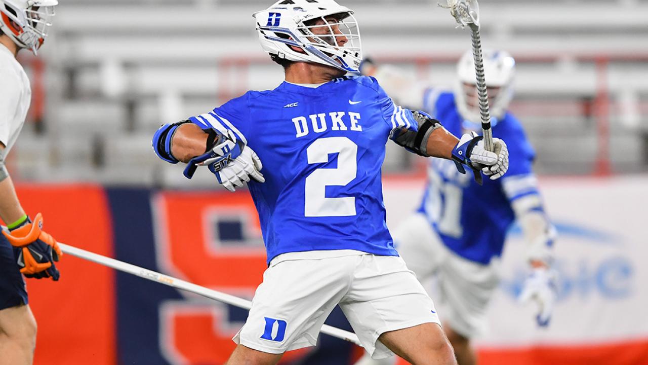 Andrew McAdorey, pictured here in a win over Syracuse, has 22 goals and 17 assists this season.