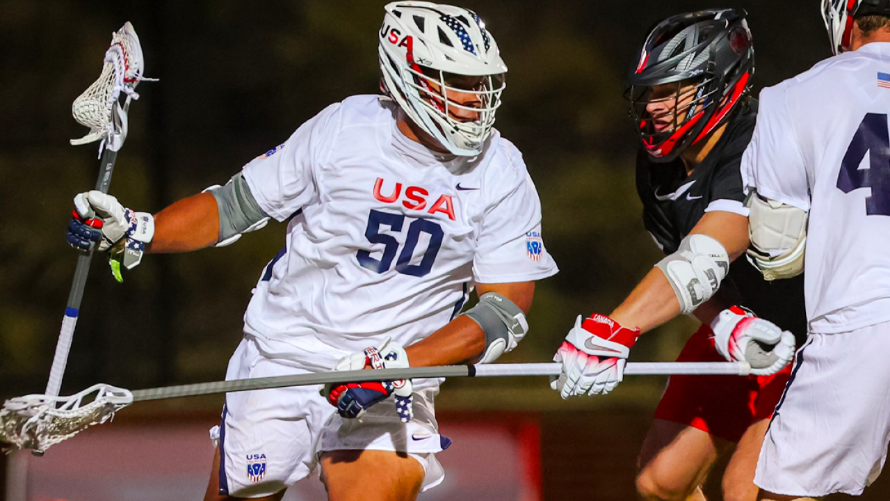 Asher Nolting competed for the U.S. men's national team at the 2023 USA Lacrosse Fall Classic.