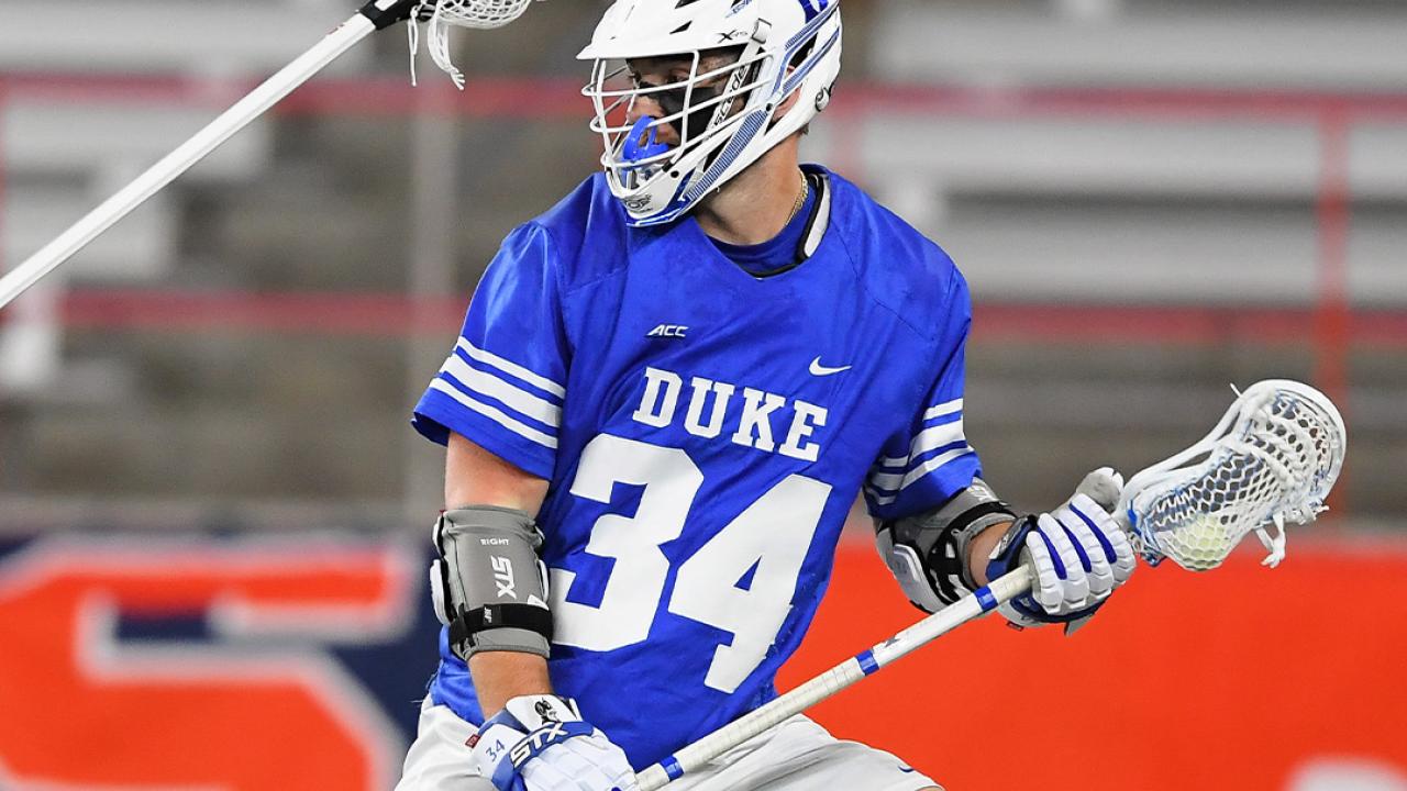 Brennan O'Neill has 35 goals and 26 assists for No. 1 Duke.