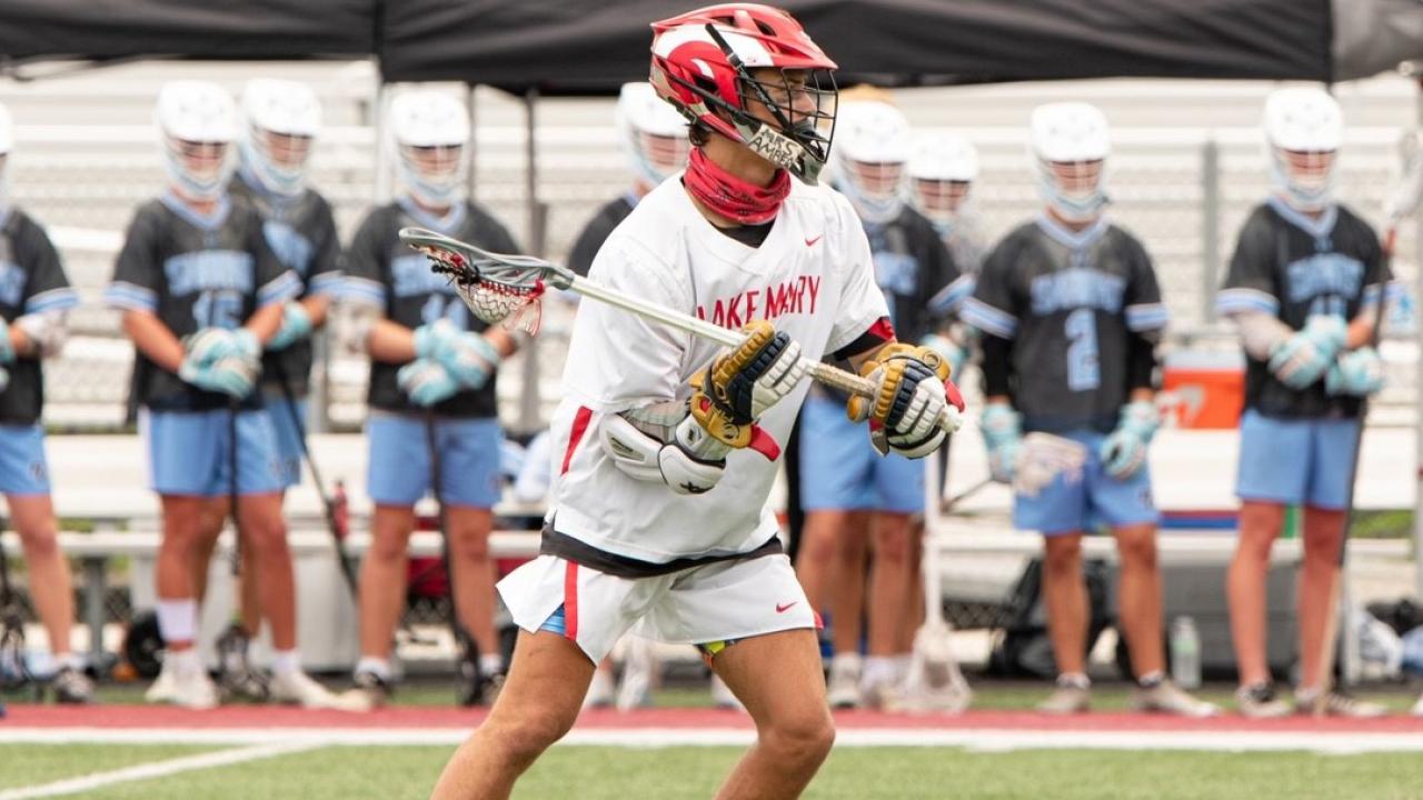 Caden Harshbarger had 42 goals and 19 assists this year, leading Lake Mary (Fla.) to a regional championship.