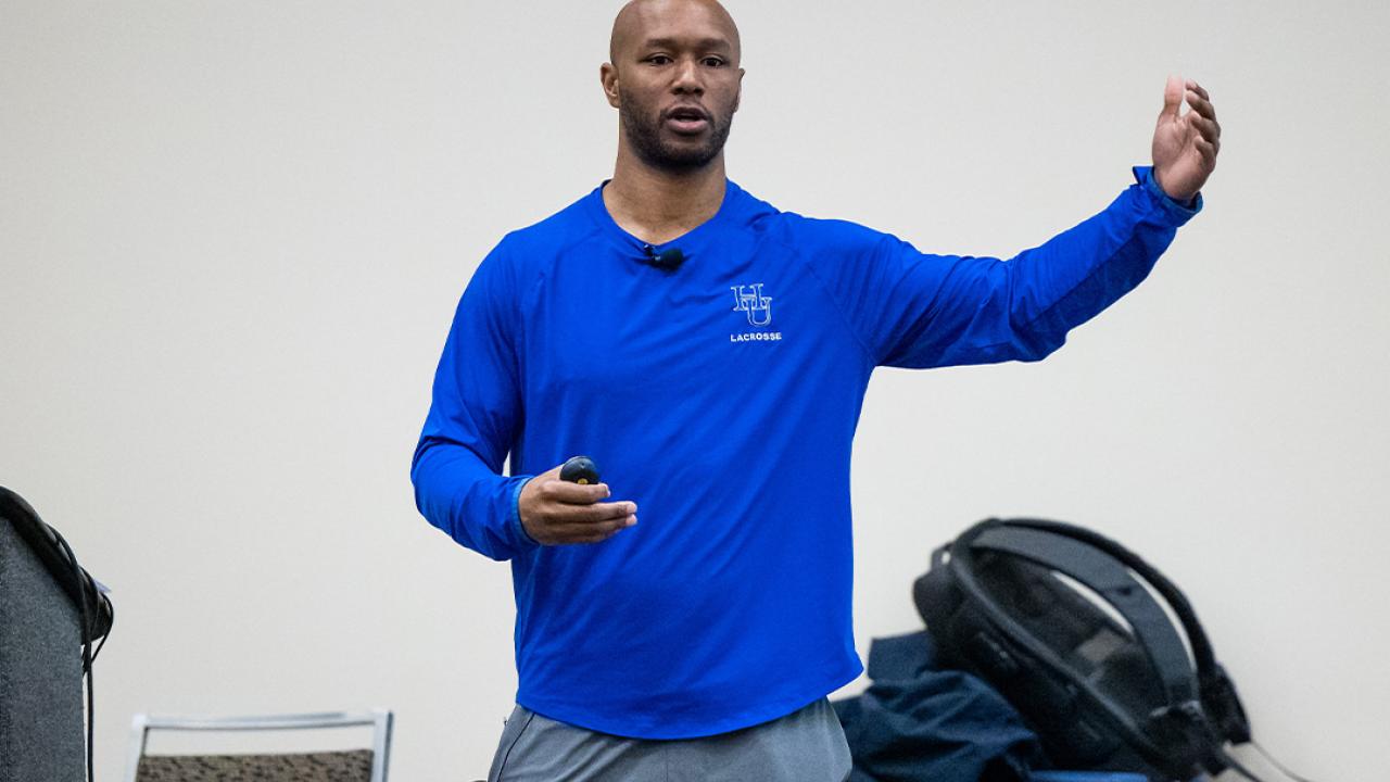 Chazz Woodson presented on his coaching philosophies at the 2023 USA Lacrosse Convention.