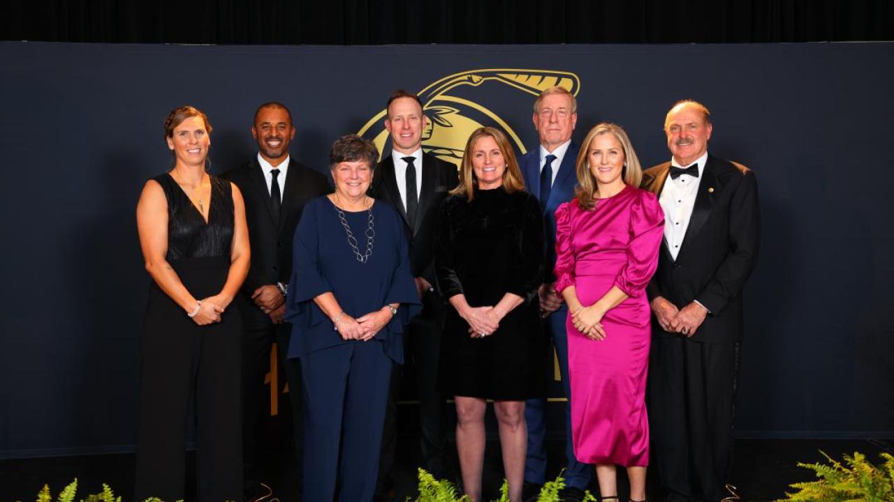 L-R: Devon Wills, Kyle Harrison, Laura Hebert, Kyle Sweeney, Lynn Bowers, John Danowski, Katie Chrest Erbe, Bob Shaw.