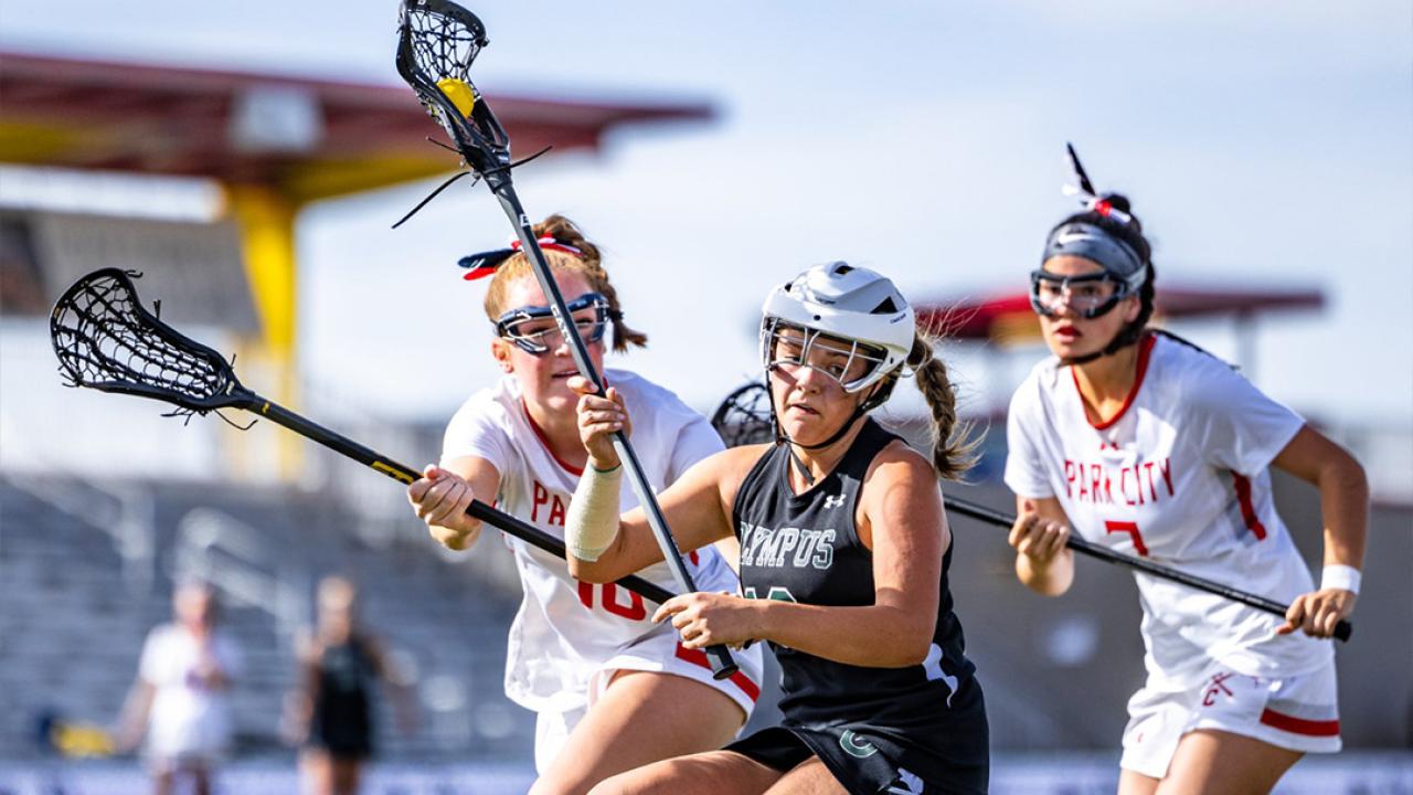 Eva Thorn scored eight goals on eight shots and added an assist to help the defending Utah 5A state champion Olympus to a dominant 21-2 win over 2022 Class 6A state champion Mountain Ridge.