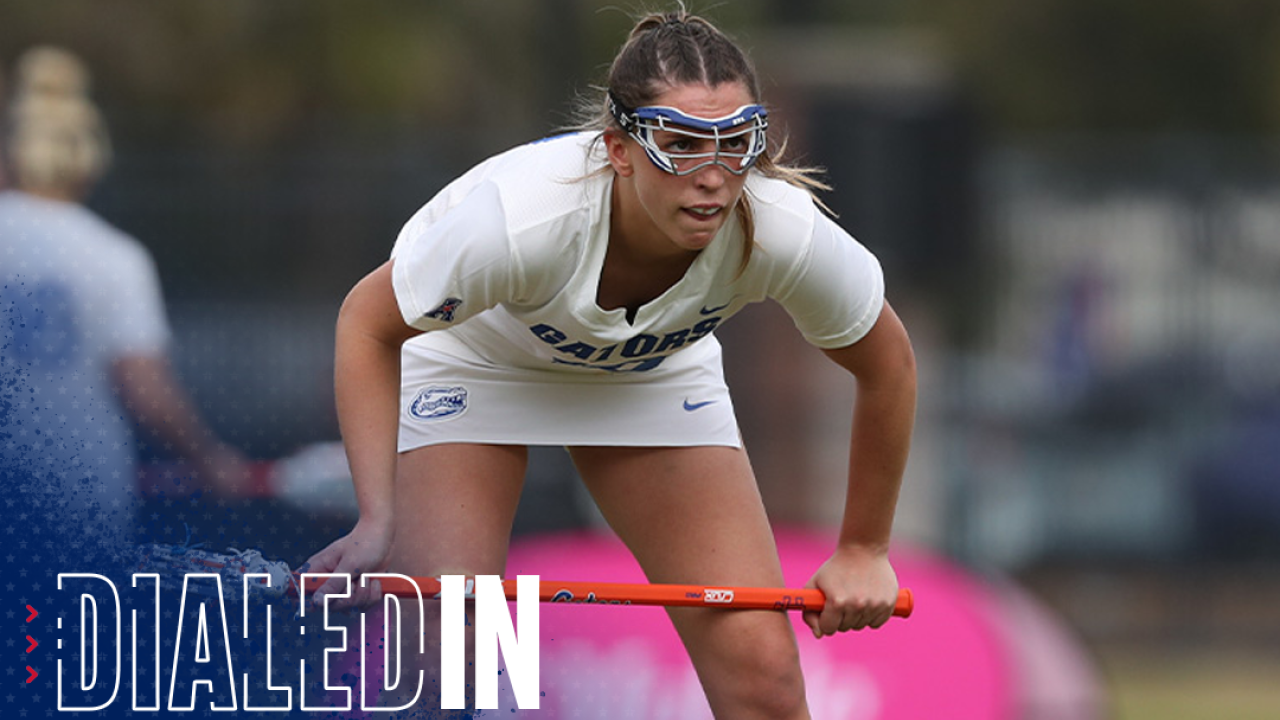 Danielle Pavinelli during a Florida women's lacrosse game.