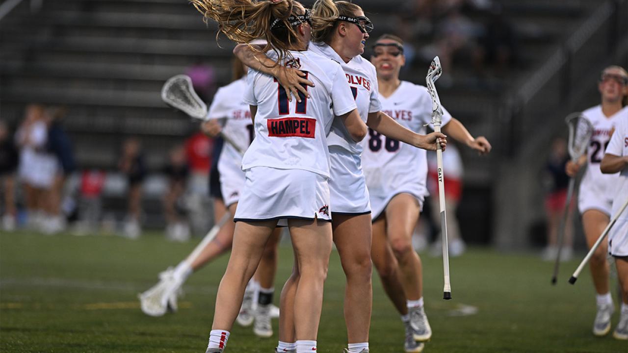 Stony Brook women celebrate