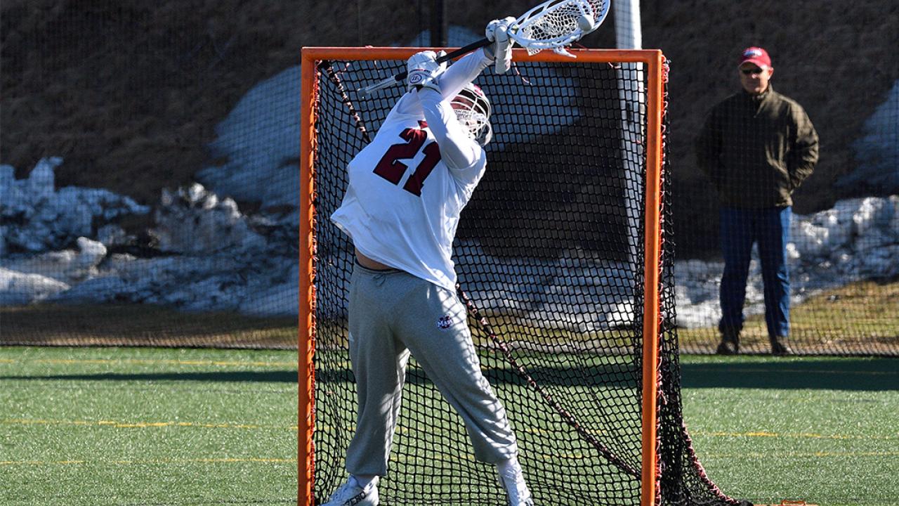 Matt Knote made 19 saves in a win over Army.