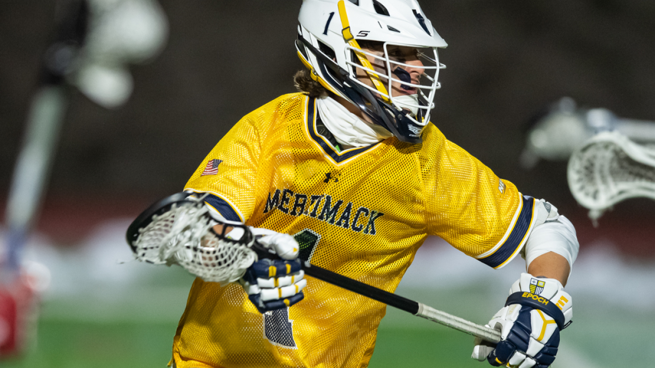 Michael Ferrara had nine ground balls out of the midfield for Merrimack in 2023.