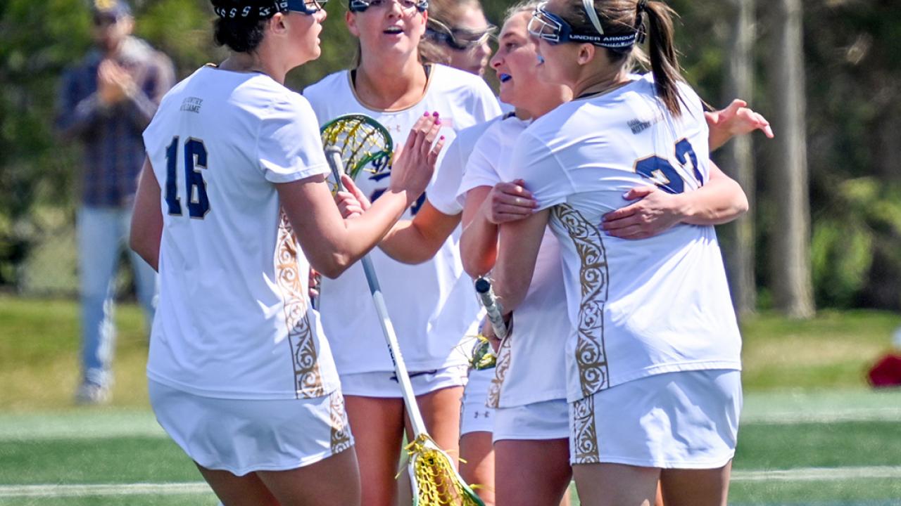 The lone upset in the opening round of the 2023 ACC Women's Lacrosse Championship was No. 5 seed Notre Dame beating No. 4 seed Virginia 15-13