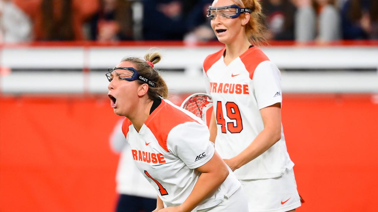 Olivia Adamson scored twice in Syracuse's win over Northwestern.