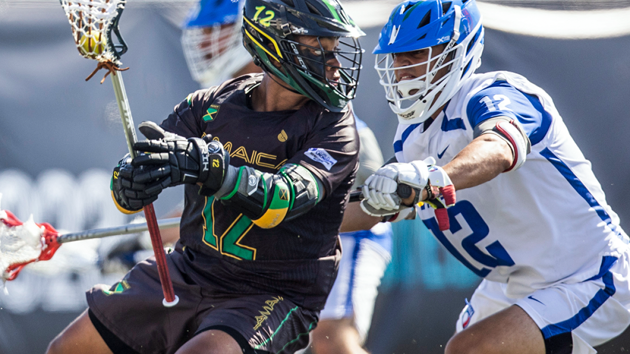 Stone Evans, 17, is the second-leading scorer for unbeaten Jamaica, which plays Canada in the World Lacrosse Men's Championship quarterfinals.