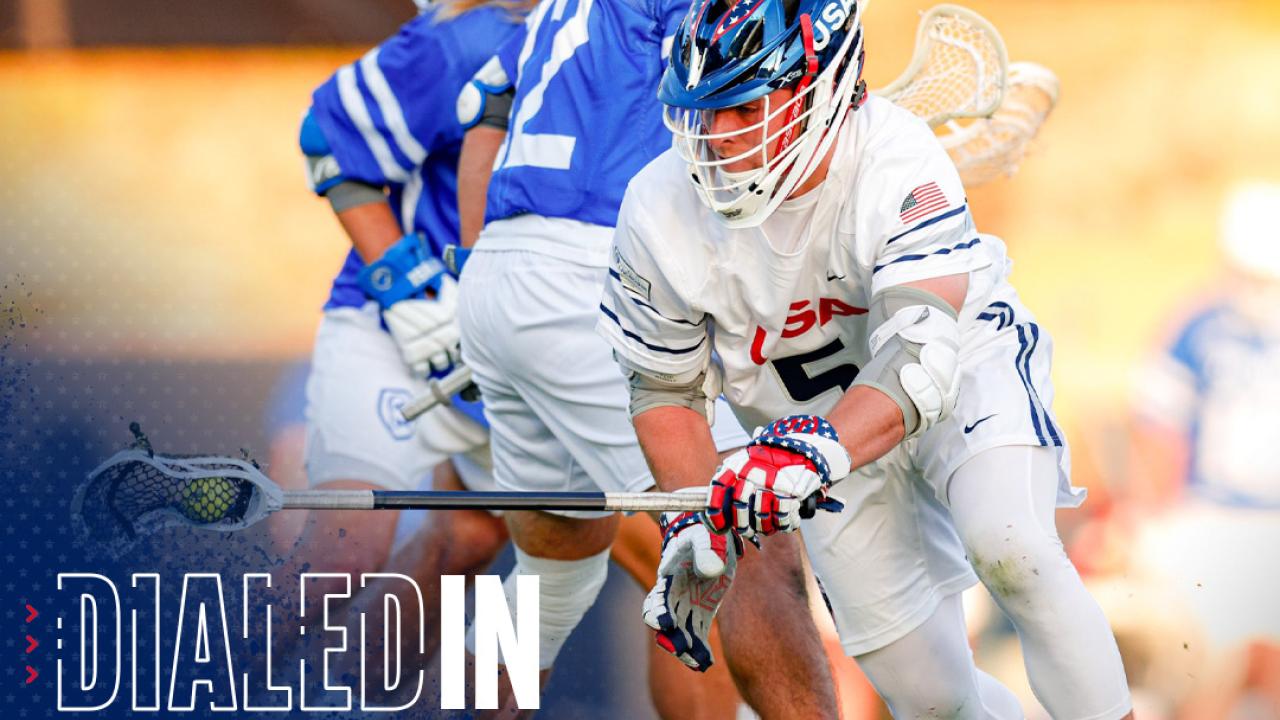 TD Ierlan faces off against Israel in the World Lacrosse Men's Championship quarterfinals on Wednesday.