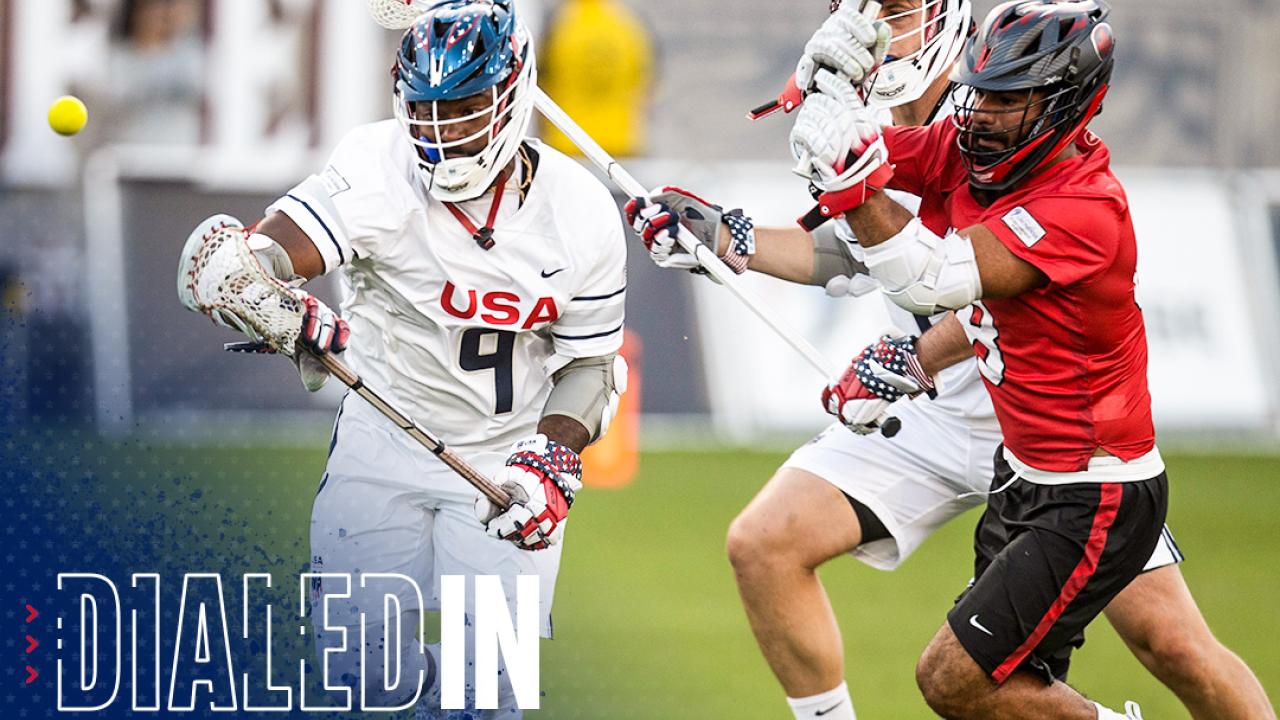 U.S. faceoff specialist Trevor Baptiste picked up where he left off in 2018, winning eight of 10 faceoffs as he and TD Ierlan combined to go 81 percent.