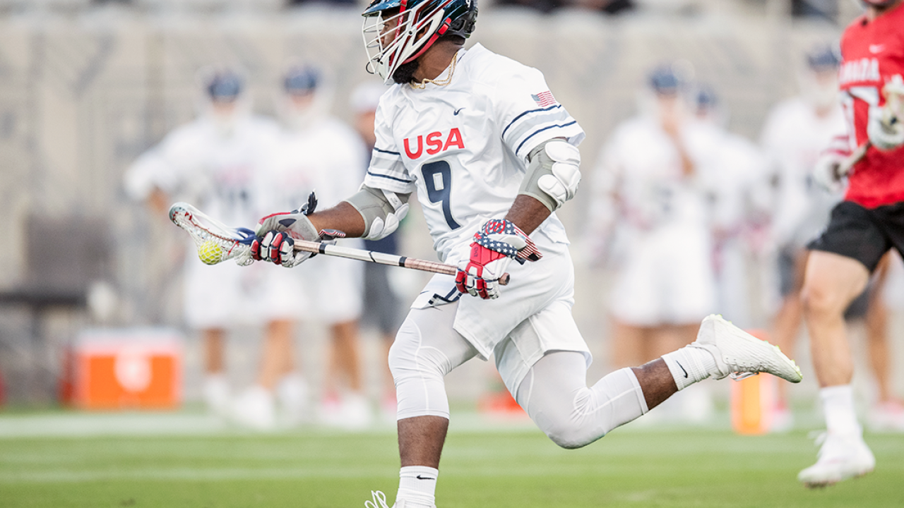 Trevor Baptiste won 29 of 39 faceoffs during pool play for the U.S., which is 4-0 and will face Israel in the World Lacrosse Men's Championship quarterfinals Wednesday.