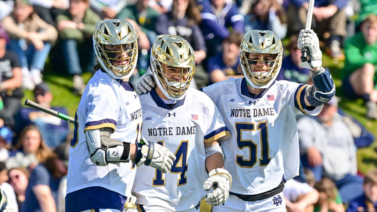 Notre Dame men's lacrosse players