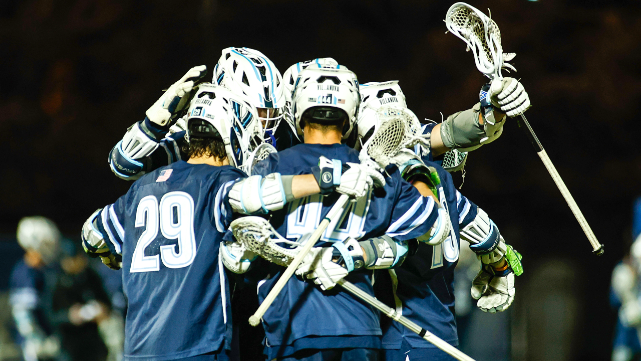 Villanova men's lacrosse celebration