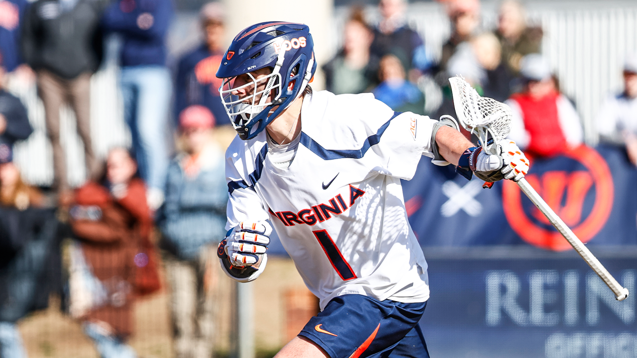 Virginia lacrosse player Connor Shellenberger in action earlier this season