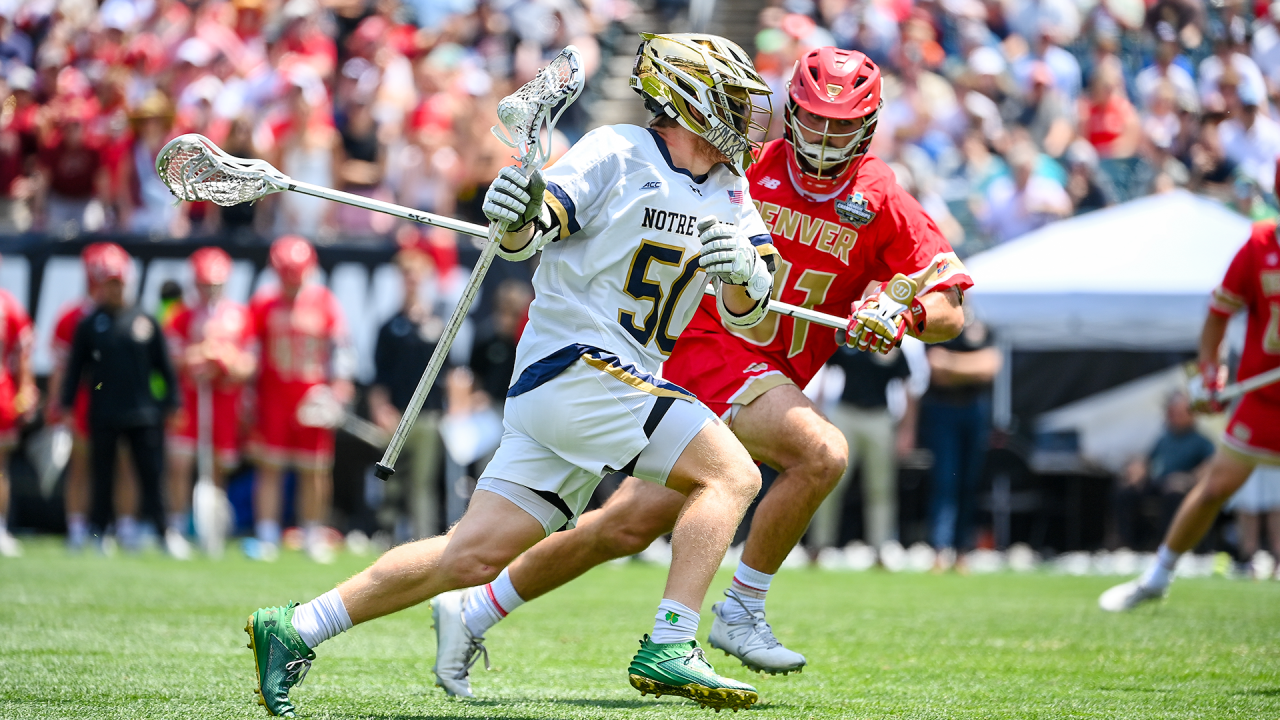 Notre Dame's Chris Kavanagh goes to goal in the NCAA semifinals at Lincoln Financial Field in Philadelphia