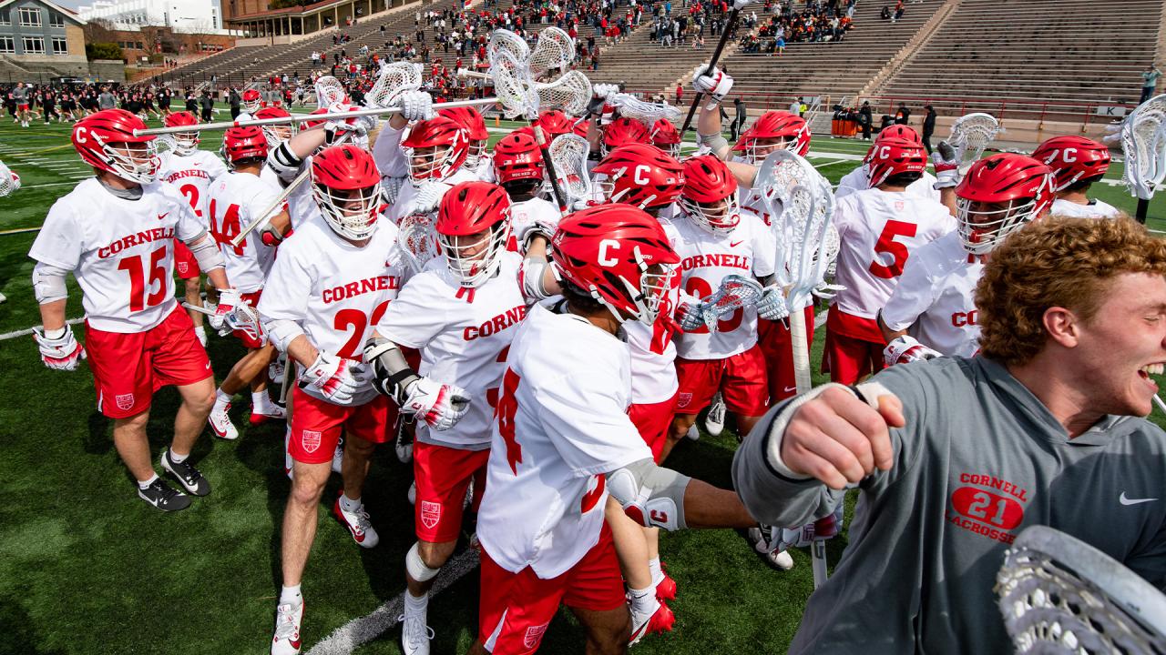 Cornell celebrates a win