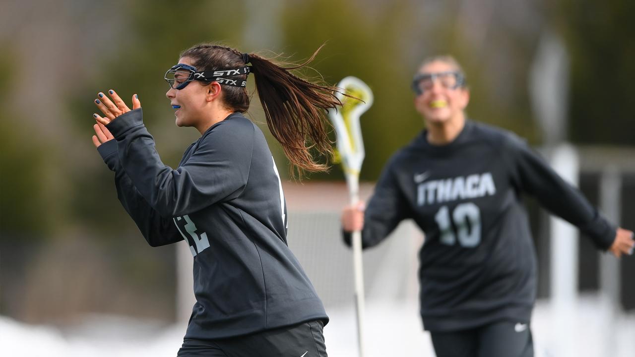 Ithaca celebrates a goal