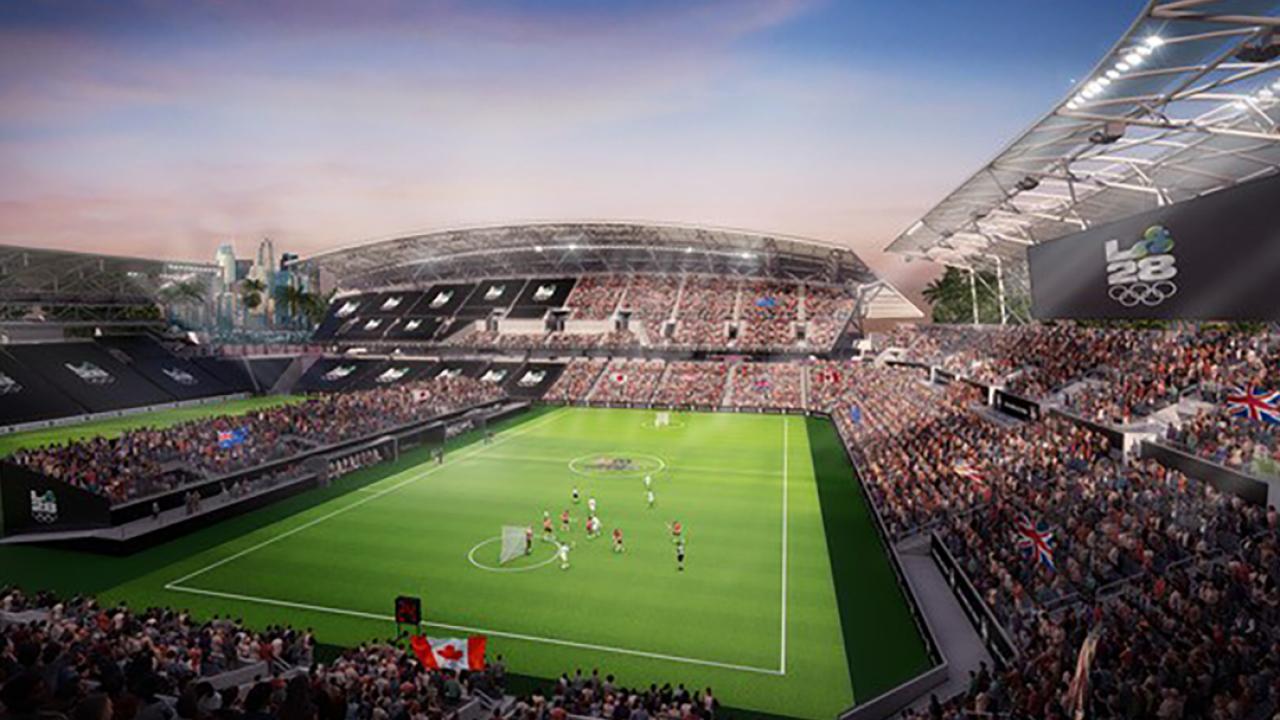 Rendering of lacrosse venue for 2028 Los Angeles Olympics