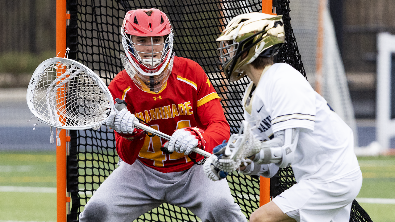 Chaminade (N.Y.) lacrosse goalie Kieran Walsh at Salesianum (Del.)