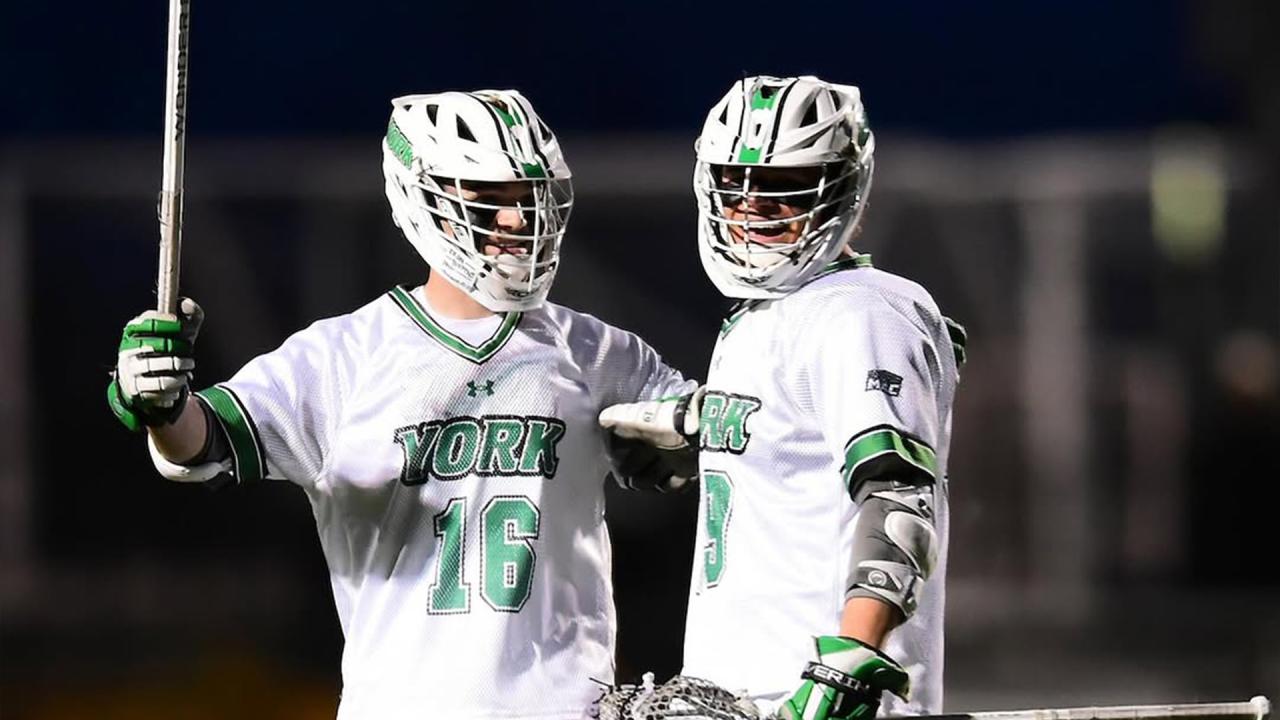 York's Blake Morton (left) celebrates with a teammate