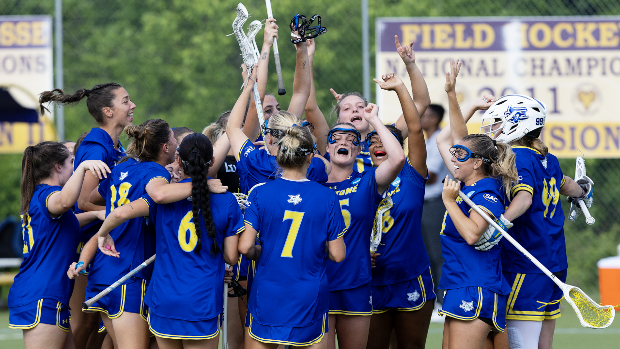 Limestone women's lacrosse team celebrates NCAA tournament team win