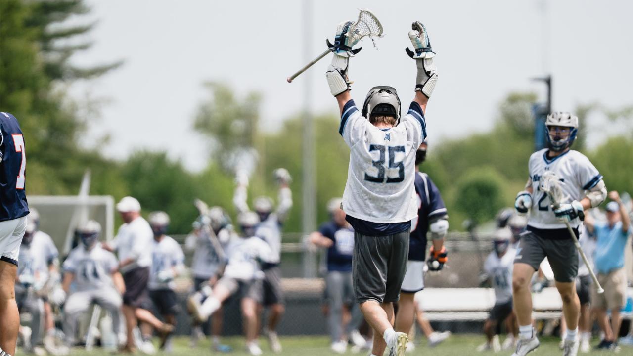 Harford men's lacrosse celebration