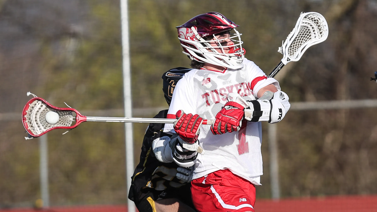 Miguel Iglesias of Somers (N.Y.) boys' lacrosse in action
