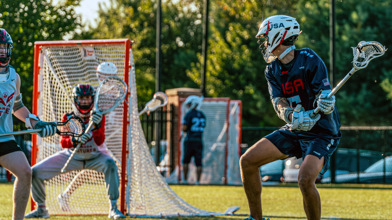 Action image from the Rivalry Challenge featuring U17 youth national teams from the United States and Canada
