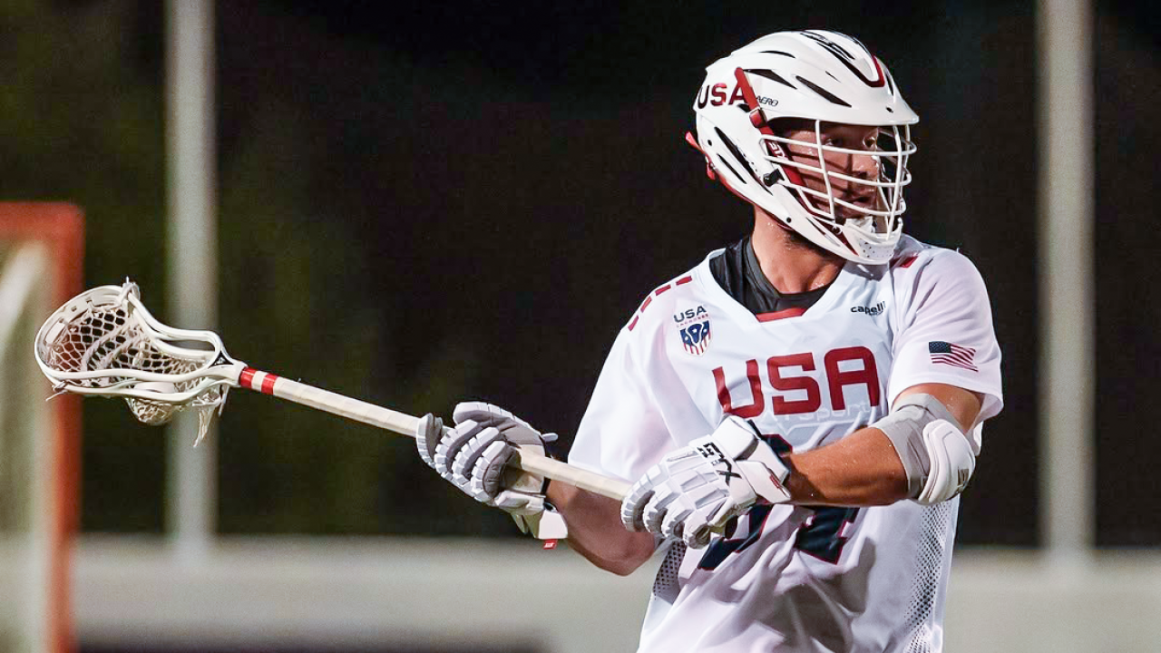 Ryan Terefenko of the U.S. Men's Sixes Training Team with the ball at the Atlas Cup