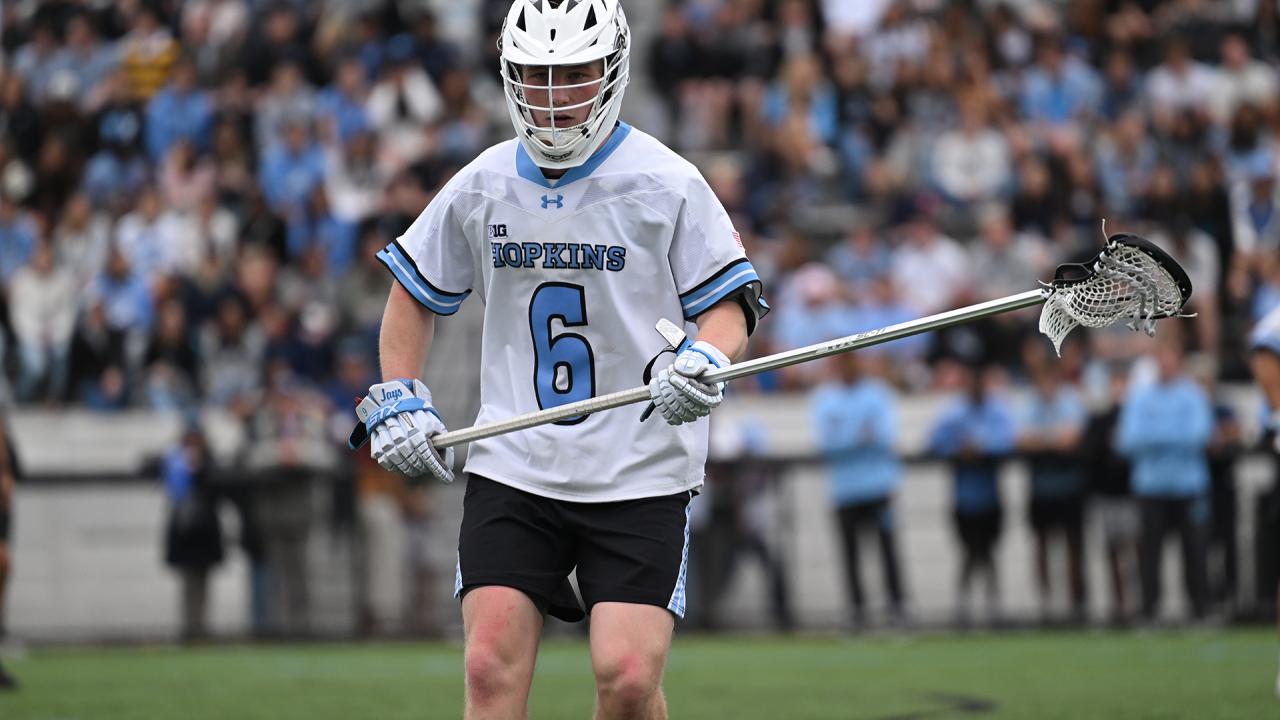 Johns Hopkins' Quintan Kilrain locks in on defense against Ohio State