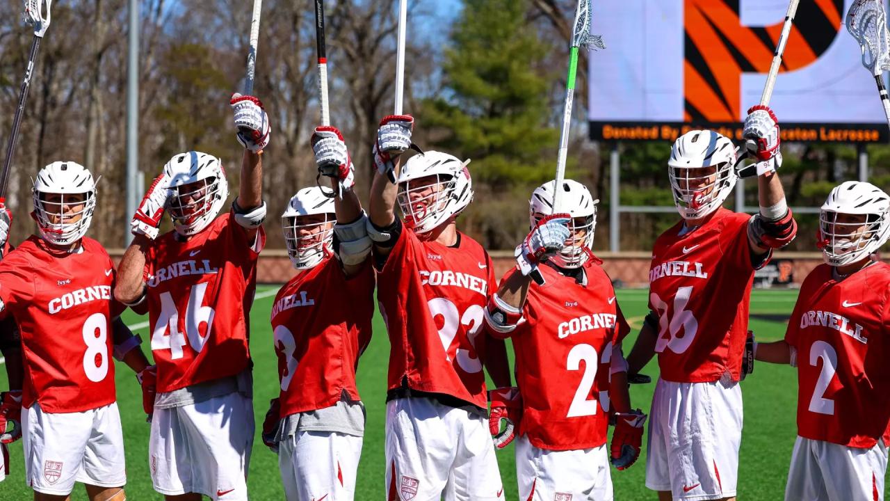 Cornell celebrates beating Princeton