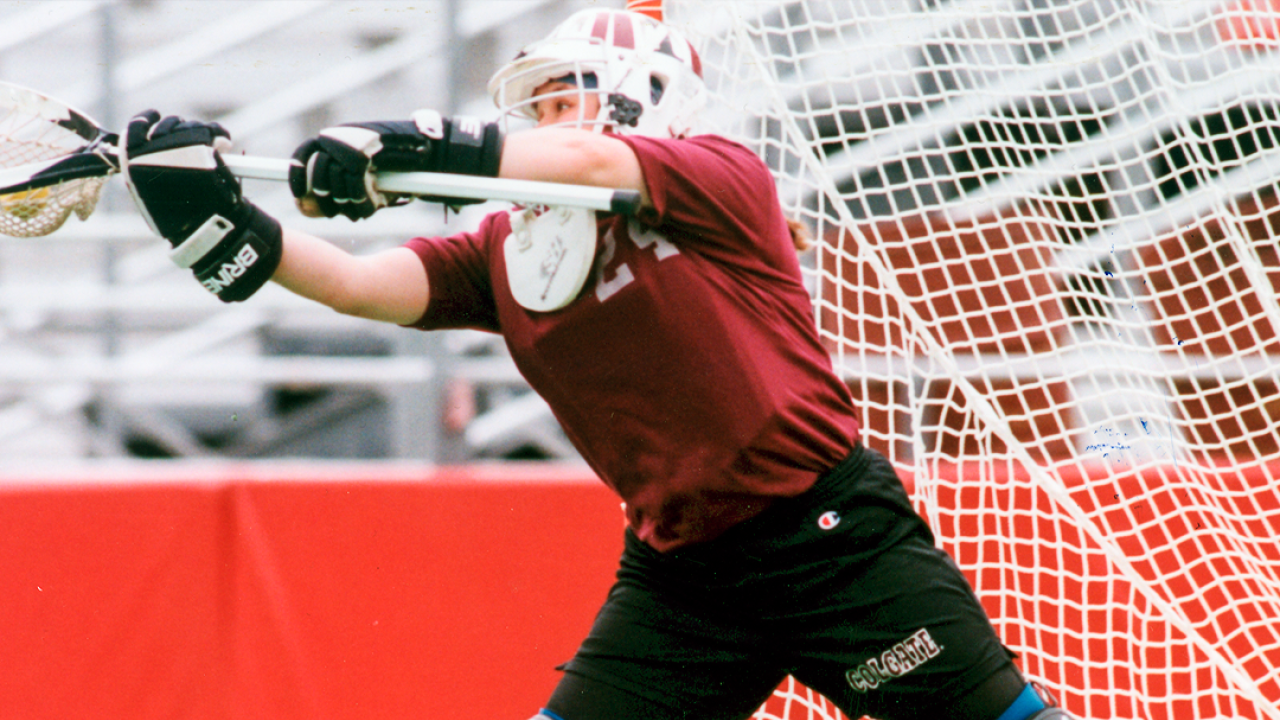 Hilary Meyer as a women's lacrosse player at Colgate