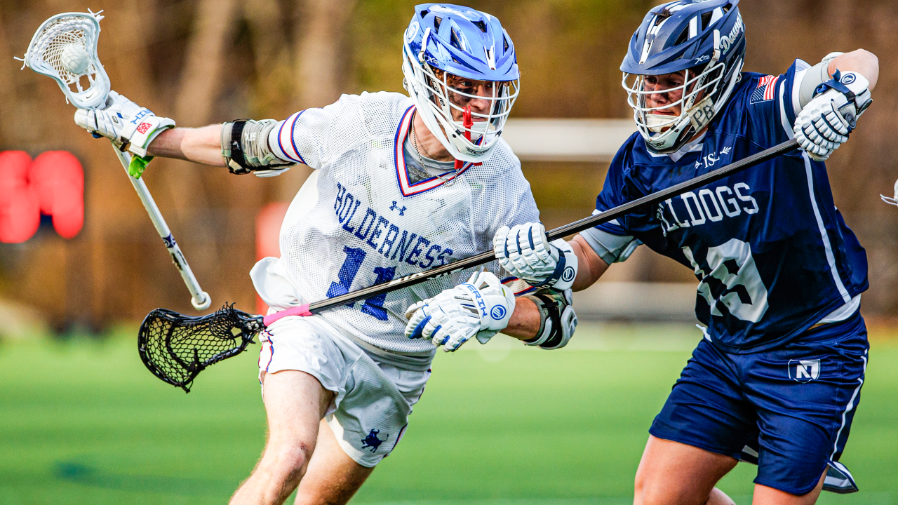 Holderness School (N.H.) vs. Noble and Greenough (Mass.) in high school boys' lacrosse action
