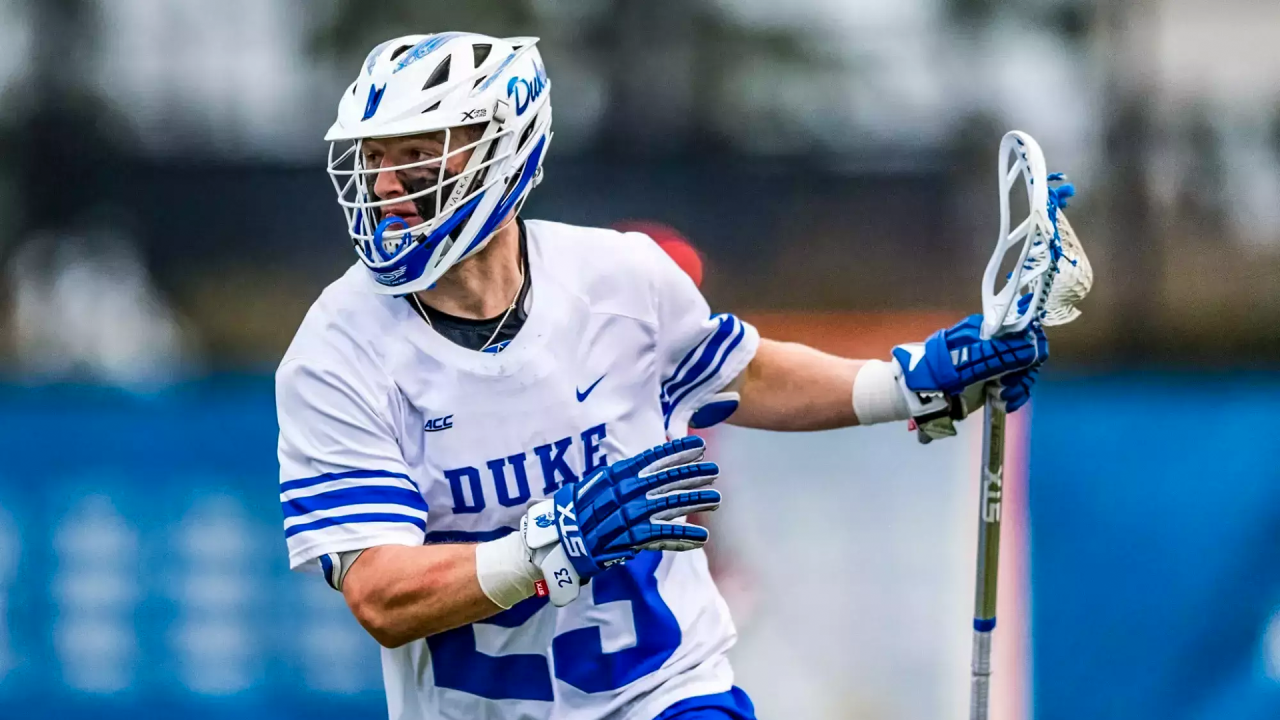 Duke lacrosse short-stick defensive midfielder Aidan Maguire