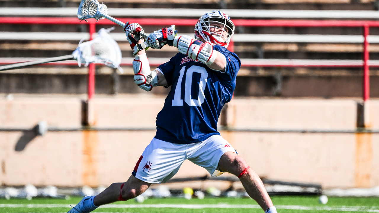 Richmond midfielder Gavin Creo shoots with time and room during a game at Cornell earlier this season
