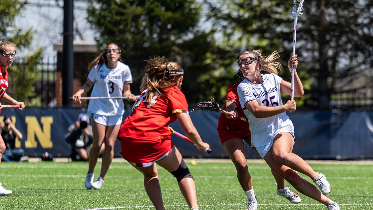 Northwestern's Maddy Taylor against Maryland during the Big Ten championship game.