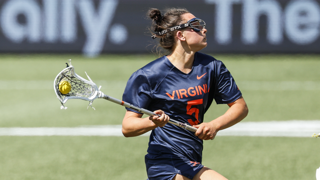 Virginia midfielder Kate Galico during an ACC tournament game against Syracuse in Charlotte, N.C.