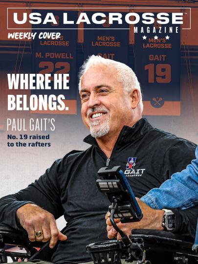 USA Lacrosse Magazine Weekly Cover for April 24, 2024, featuring Paul Gait