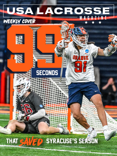 Weekly Cover with photo of Trey Deere celebrating and the headline, "99 Seconds That Saved Syracuse's Season"